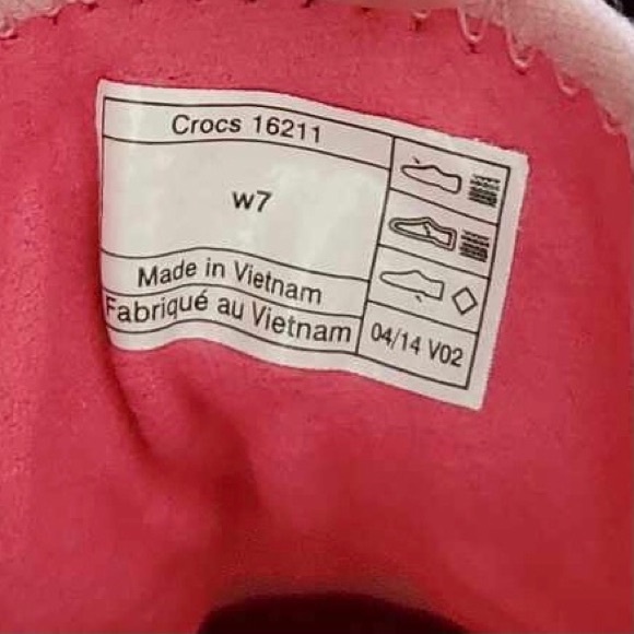 Crocs Duet Busy Day Heathered Easy On Slip On Shoe Pearl Pink Size 7 - Picture 10 of 10